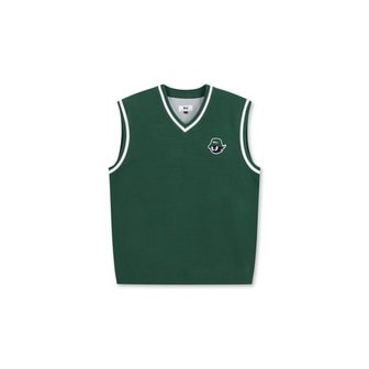 왁 (왁골프)Men Woven Hybrid V-neck Knit Vest_WMWAS24121GRX