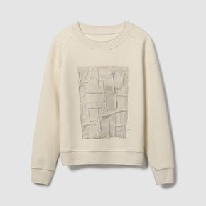 프린티드 스웨트셔츠 아이보리 AW2511928