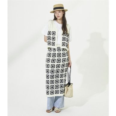 [C]크로셰 스퀘어 롱 스커트 (PR2KS562)