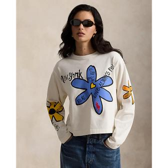 폴로 랄프 로렌 여성 플로럴 그래픽 저지 롱 슬리브 티(WMPOKNINCU21239100)