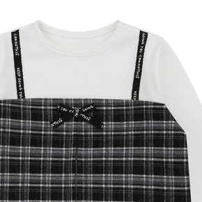 아이보리 체크 뷔스티에 티(T55KAT050)