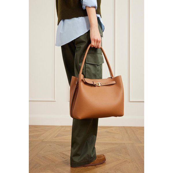 스몰 벨티드 텍스처 가죽 토트백 46376663162951718