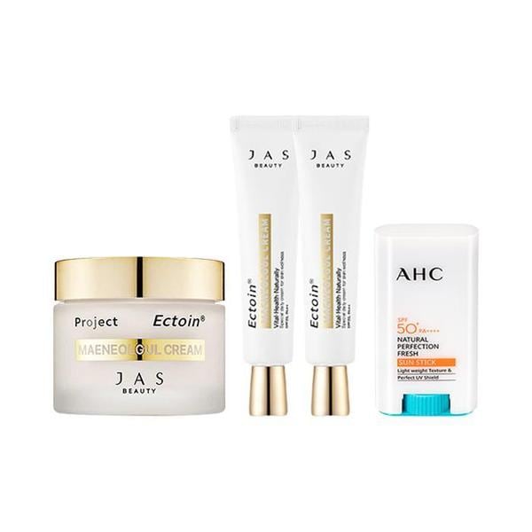 [쟈스] 엑토인 맨얼굴 크림 55ml + 30ml x2 + AHC 프레쉬 선스틱 17g(1)