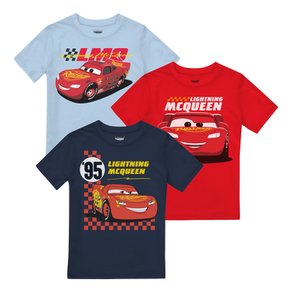 영국직구 카  보이 Lightning McQueen 티셔츠(3개들이 팩)