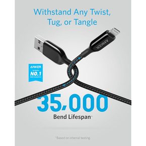 Anker PowerLine+ III 라이트닝 케이블 MFi인증 고내구성 iPho