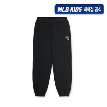 MLB키즈 (백화점공식)24FW 베이직 스몰로고 기모 팬츠 7APTB0446-50BKS