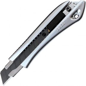 일본 올파 커터칼 Olfa Silver Utility Knife with Auto Locking Snapoff Blade and Rubber Grip