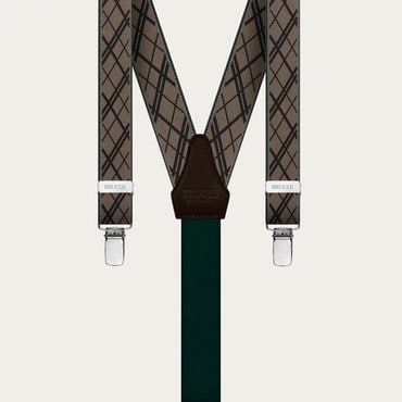 일모로 이태리 부르끌레 멜빵 신축성 Y자형 GEOMETRIC PATTERN BEIGE - Y25CJRM81BG