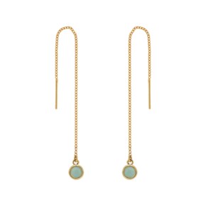 듀 쓰레드 귀걸이-아마조나이트 / Diew Thread Earring - Amazonite