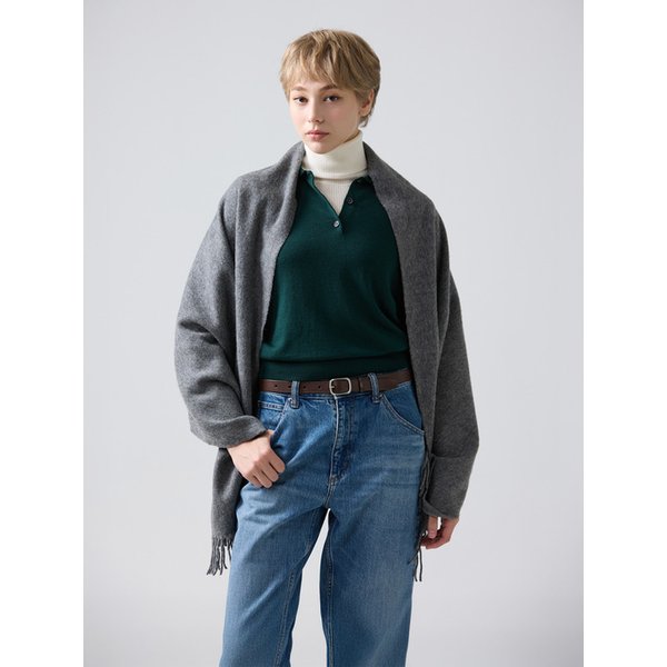 메리노울 숄 70cm - 그레이