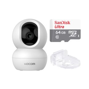 KTC-Z30 홈카메라+64GB+투명 무타공 거치대 세트 해킹안전 홈캠