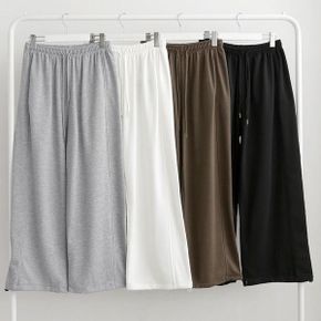 여성 와이드핏 드로우코드 컷아웃 긴바지_P408440976