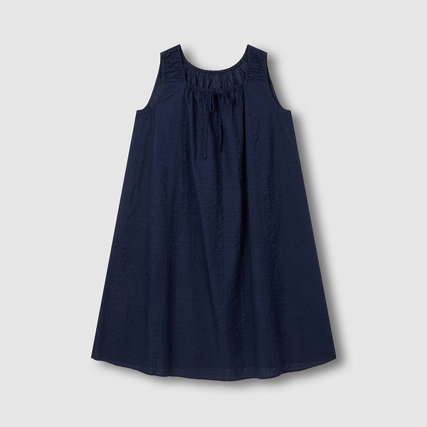 여 소프트 시어서커 민소매 파자마 원피스 J206203069056