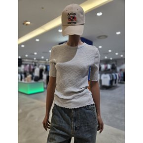 지프 여성 골지 반팔티셔츠 JP0TSF133