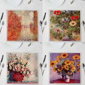 꽃 풍경 작품 주방 테이블 매트 소품 대형 40x40/40x50 클로드 모네 91Picture