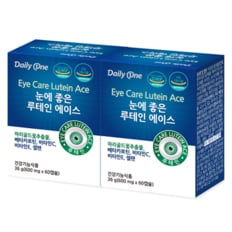 데일리원 눈에 좋은 루테인 에이스 국내산 600mg X 60캡슐 2통