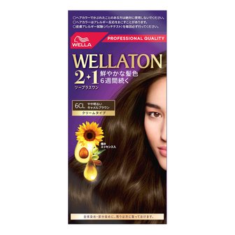 웰라 WELLA 웰라톤 크림 염색약 6CL 네츄럴 슬라이틀리 브라이트 카멜 브라운