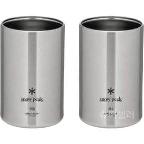 스노우피크 캔 쿨러 보냉 텀블러 캔쿨러 350ml 2개 세트 캠핑 맥주컵 비어컵 FK307