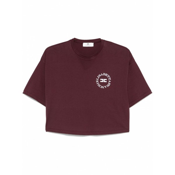 여성 티셔츠 크롭 logoprint MA00646E3 CG3 ROUGE NOIR /9