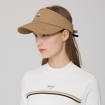 BOSS GOLF 보스골프 BWC 컬러 리본 바이저 WOMAN CAMEL