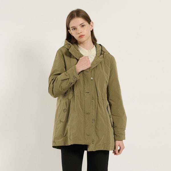 [여주점] 후드 하프기장 패딩 점퍼 B5D9R132