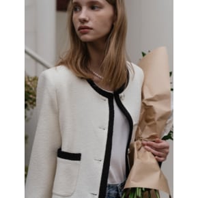 Laura tweed jacket(Ivory)