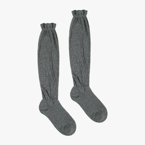 FRILL SEE-THROUGH KNEE SOCKS_GREY