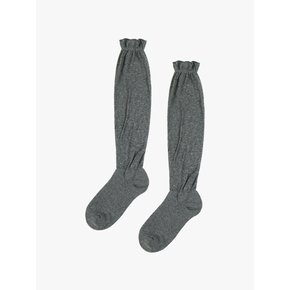 FRILL SEE-THROUGH KNEE SOCKS_GREY