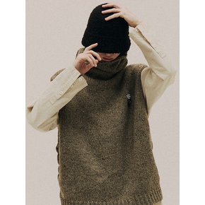 ROLL-NECK PULLOVER KNIT VEST_KK