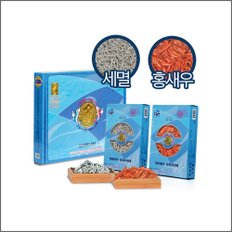 한려물산 통영 건해산물세트 세멸치350g+홍새우200g