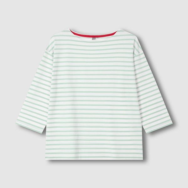 여 코튼 스트라이프 7부 티셔츠 J116101037045