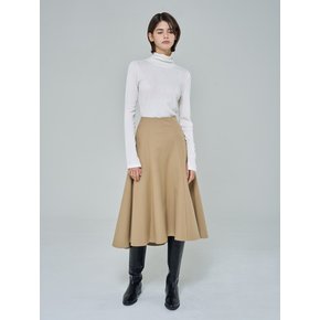 BANDING FLARE SKIRT(BEIGE)