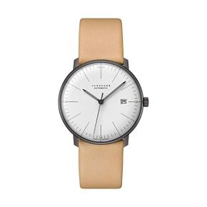 독일 융한스 막스빌 1313530 JUNGHANS max Bill 027/4000.04 Automatic 워치 가죽스트랩 Beige