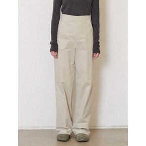 cation cotton curved pants_khaki beige