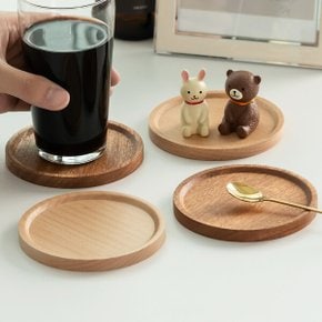 리얼우드 원형 컵받침 10.5cm