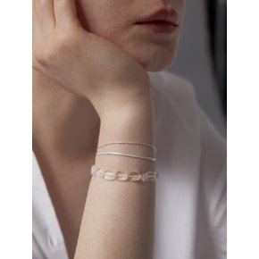[리퍼브] [Silver] Two Silver Chain Layered Bracelet