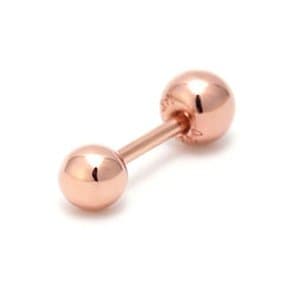 14K/18K 심플 버블볼 3.5mm 피어싱 귀걸이 (한쪽) NPE26797