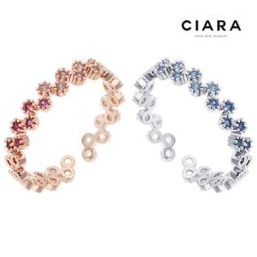 CIARA 14K Foggia 브랜치 샤이닝그라데이션 반지(GoldPlated)