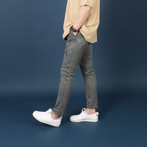 WDKCP70S 남자 빅사이즈 사선 지퍼 슬림핏 카고 팬츠