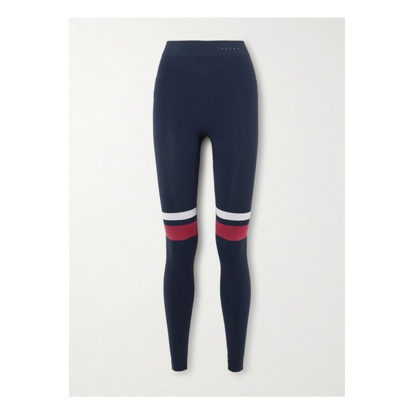 팔케 맥시멈 웜 스트라이프  저지 스키 레깅스 네이비 46376663162900046