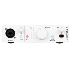 Arturia 아트리아 음악 제작 소프트 부속 휴대용 오디오 인터페이스 MiniFuse 1 화이트