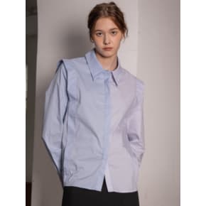 YY_Two-tone loose shirt