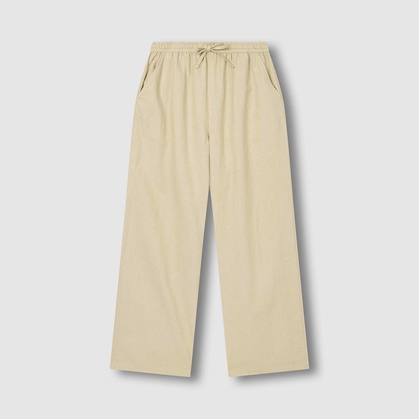 여 리넨 블렌디드 와이드 팬츠 J126201062011