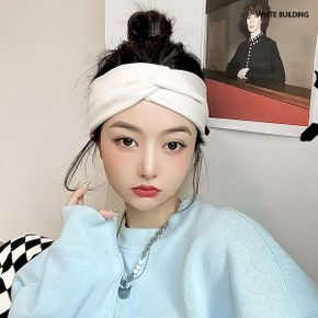 와이드 헤어밴드 넓은 머리띠 귀안아픈 면 골덴 무지 헤어밴드_P373788305