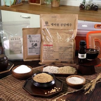 NS홈쇼핑 [안동제비원] 된장만들기 세트 7kg (메주,정제염,현미보리가루,생수,씨간장,보관..[33838040]