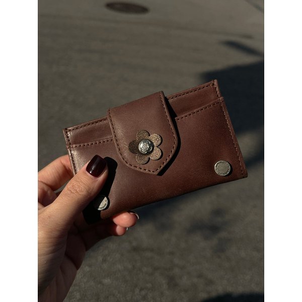 Fleur Card Wallet (Maroon)