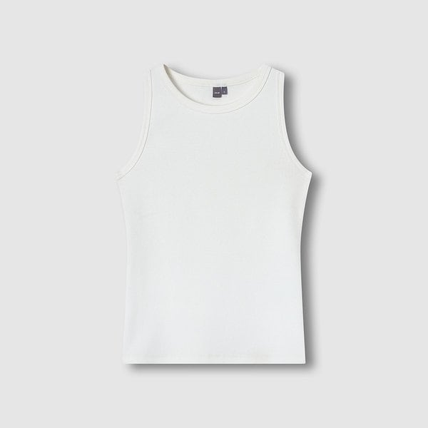 여 코튼 립 민소매 티셔츠 J116201075001