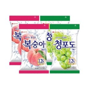 롯데웰푸드 청포도캔디 153g 2개 + 복숭아캔디 153g 2개