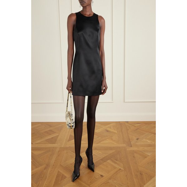 베로니카 드 피안테 소렌 오픈백 실크 미니 원피스 46376663162953460