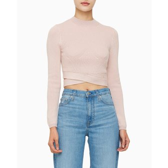 Calvin Klein Jeans [파주점] [캘빈클라인진]CK진여성 프리미엄 립 넥 컷아웃 니트 스웨터(J222945)